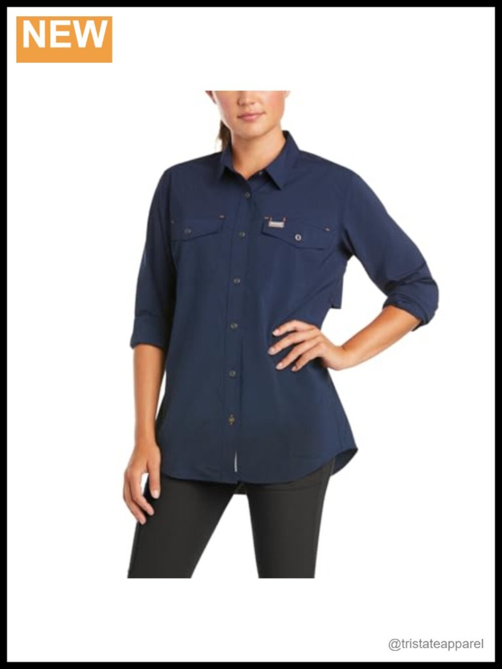 Ariat Work Utility Top, Long Sleeve Collared Shirt, Stretch Fabric